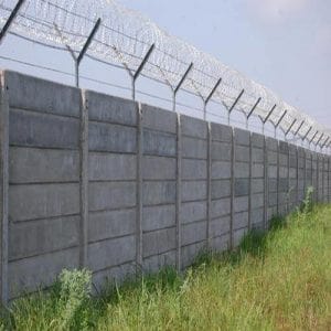 Precast Wall With GI Barbed Wire Fencing in Bangalore
